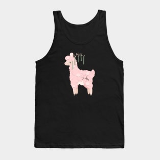 Cherry Blossom Llama Tank Top